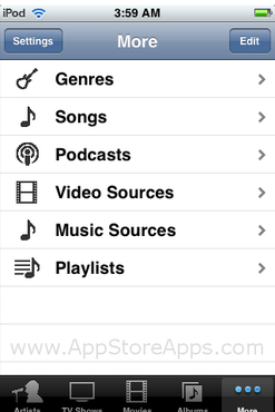 iPod menu