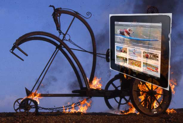 iPad flaming chariot