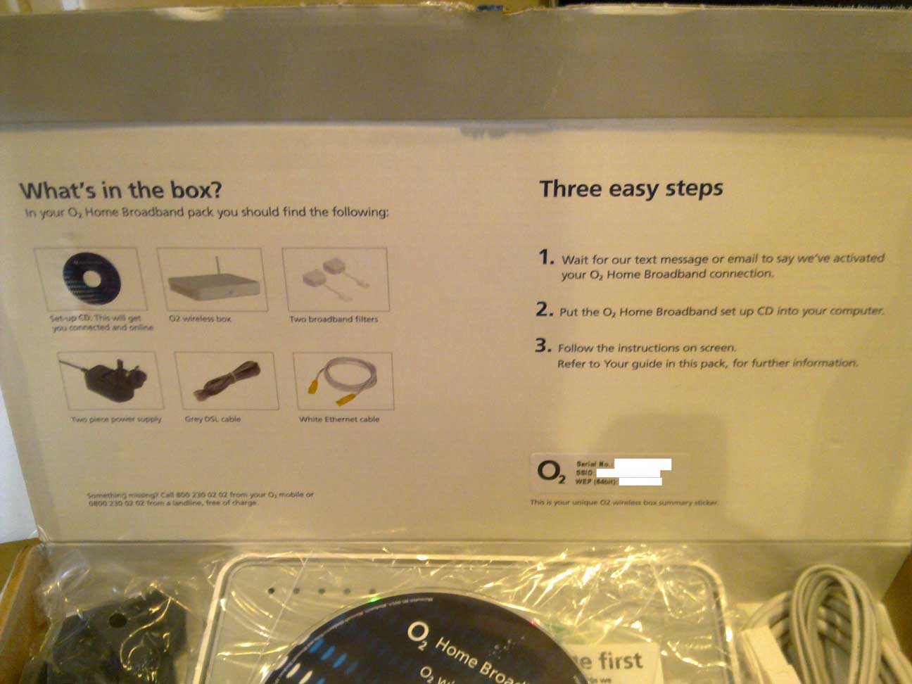 Instructions under the lid