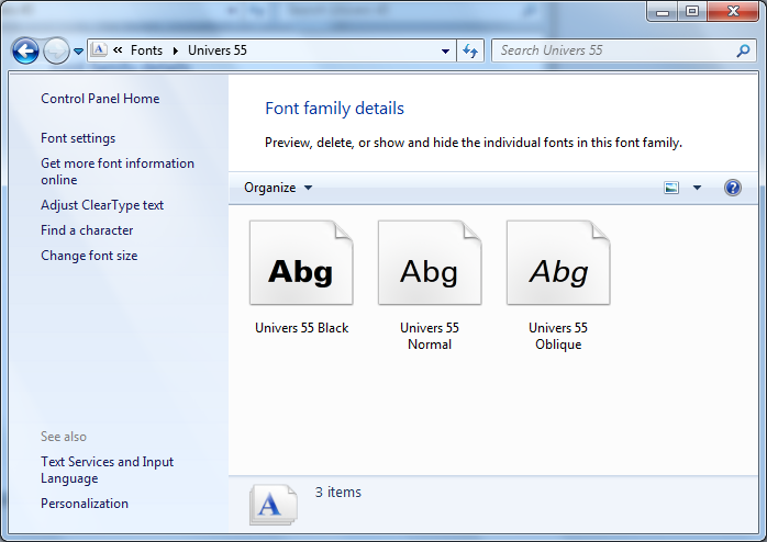 Univers Fonts-55 Univers 55 Fonts